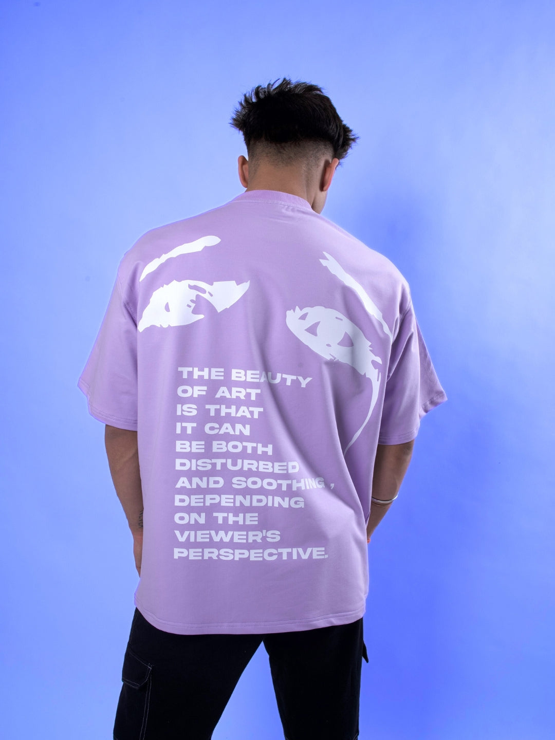 BEAUTY OF ART OVER-SIZED T-SHIRT (LILAC)