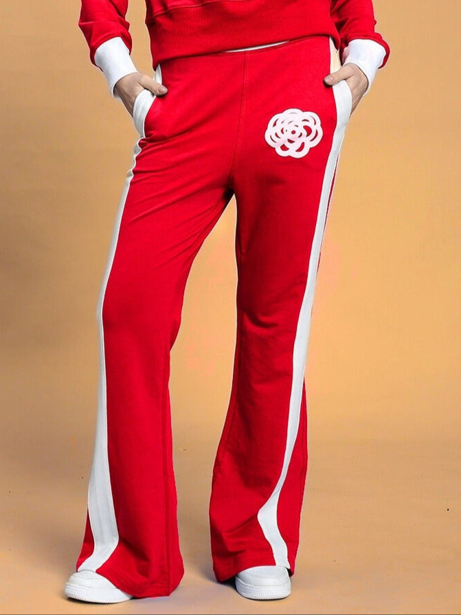WOMEN'S JESSFLICK RELAXED FIT JOGGER (RED-WHITE)