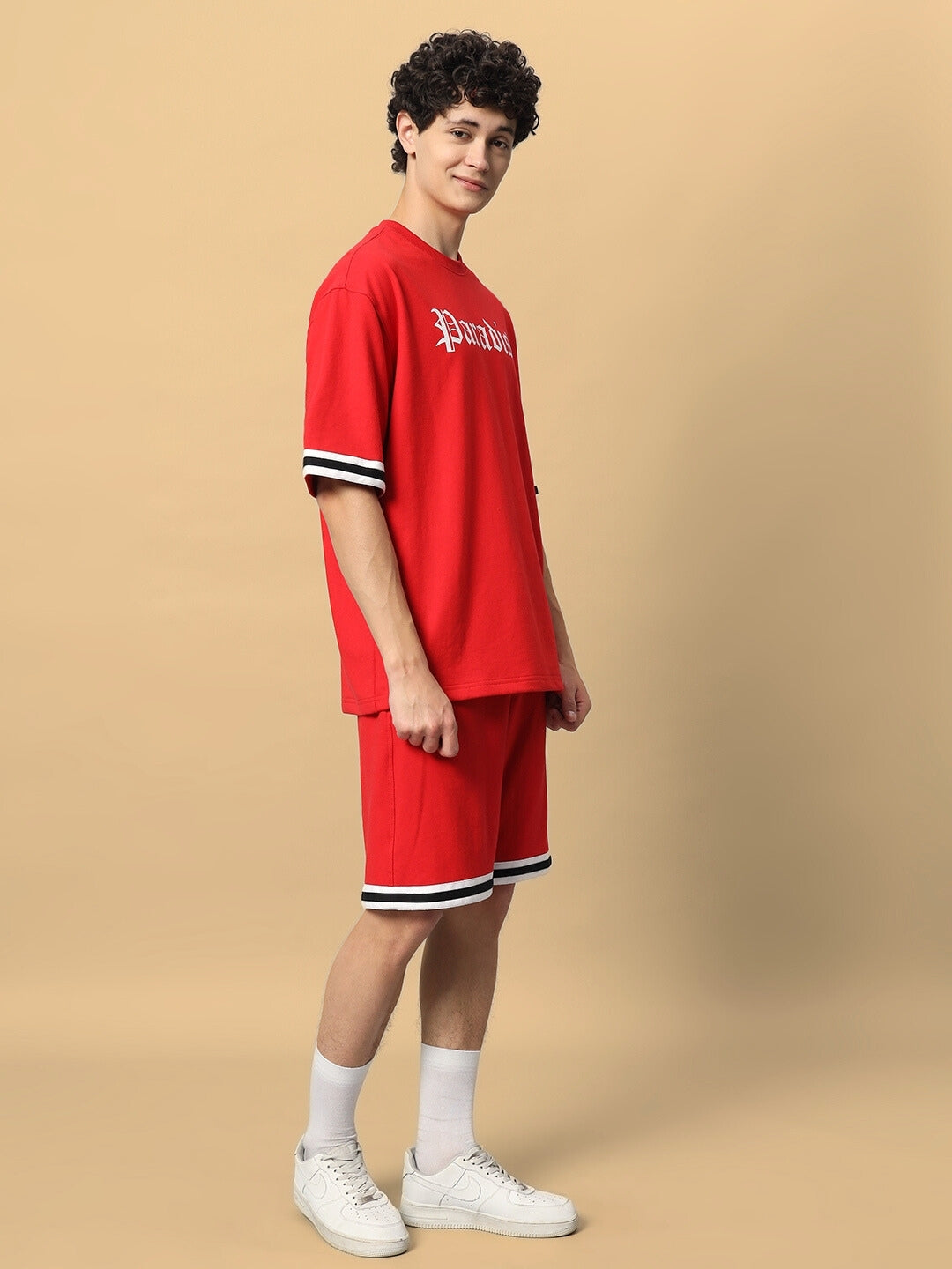Paradise Colorblock  Co-Ord Set (Red)