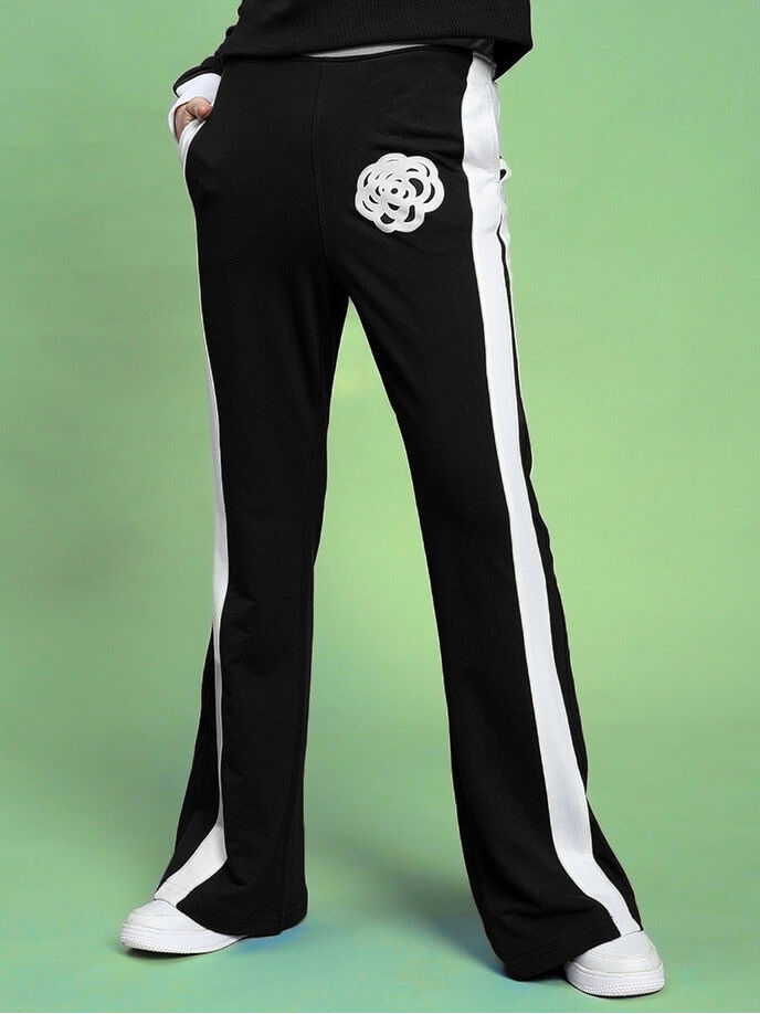 WOMEN'S JESSFLICK RELAXED FIT JOGGER (BLACK-WHITE)