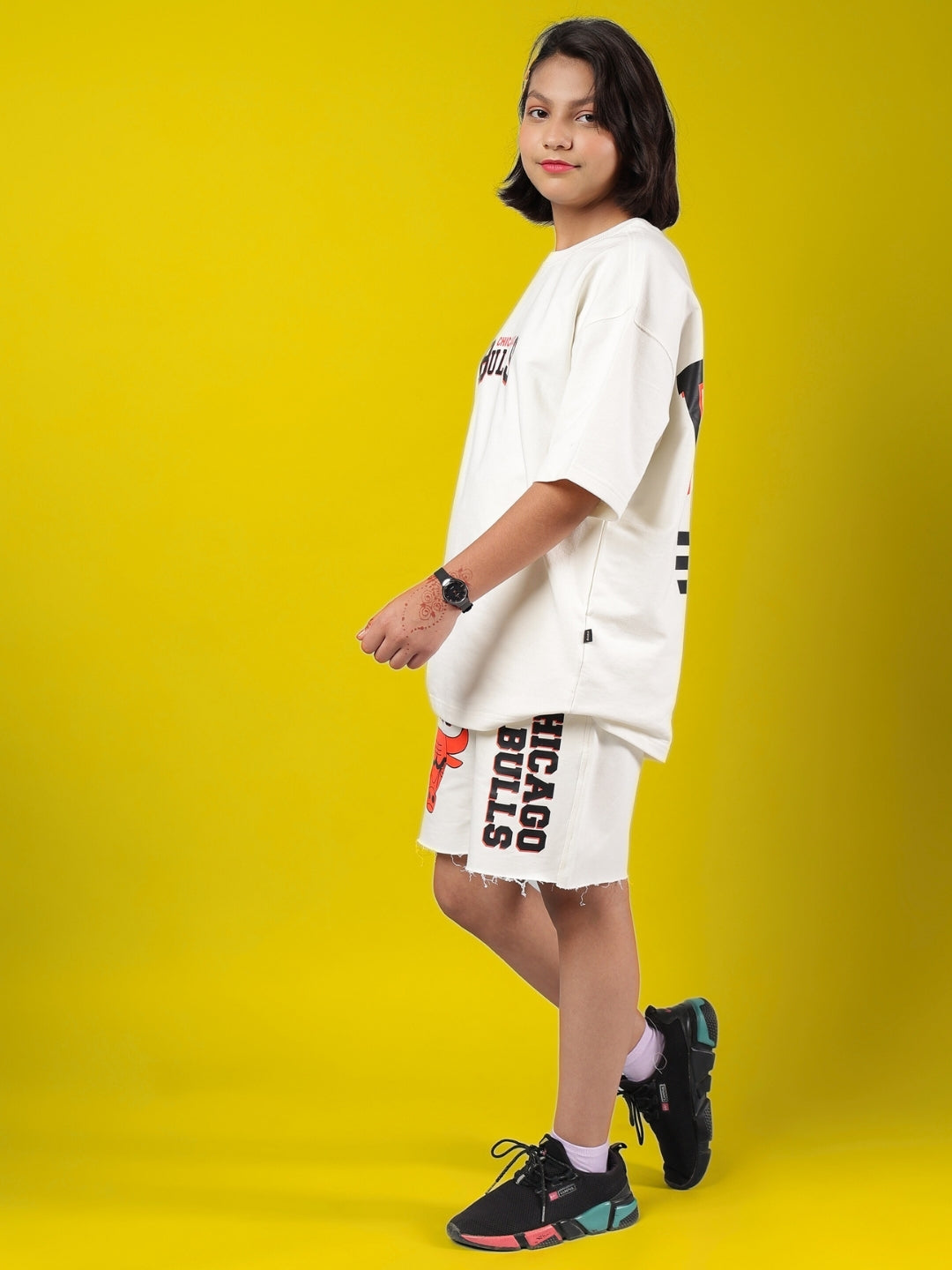 BLAZE BULLS CO-ORD FOR BOYS & GIRLS (OFF WHITE)