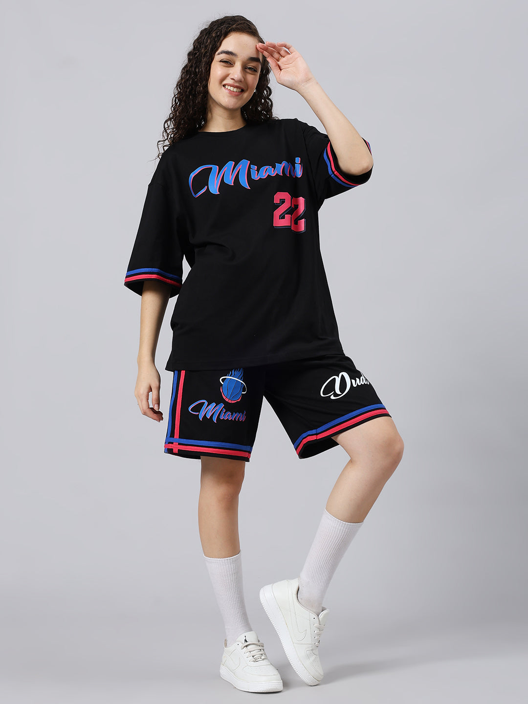 WOMEN'S MIAMI COLORBLOCK CO-ORD SET (BLACK)