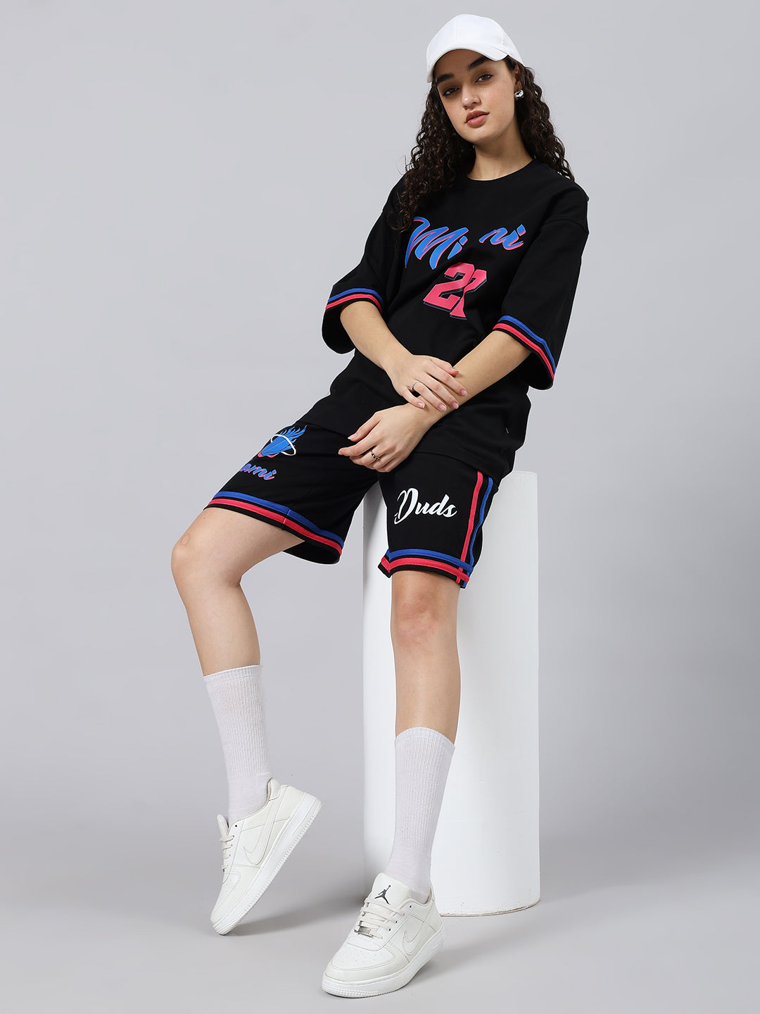 WOMEN'S MIAMI COLORBLOCK CO-ORD SET (BLACK)