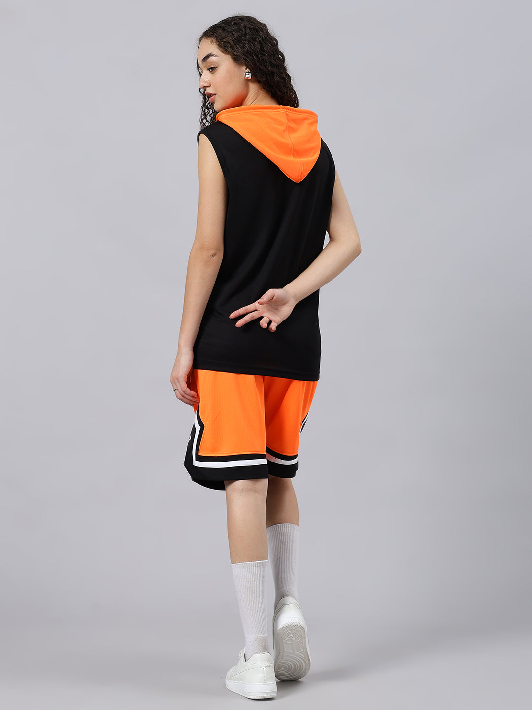 WOMEN'S FRANKY GYM CO-ORD SET (ORANGE BLACK)
