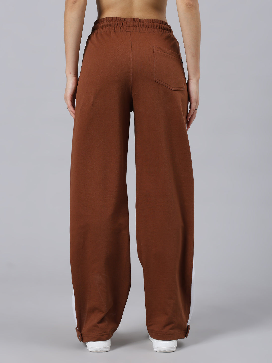 WOMEN'S WONDER SLIT ZIPPER JOGGERS (BROWN)