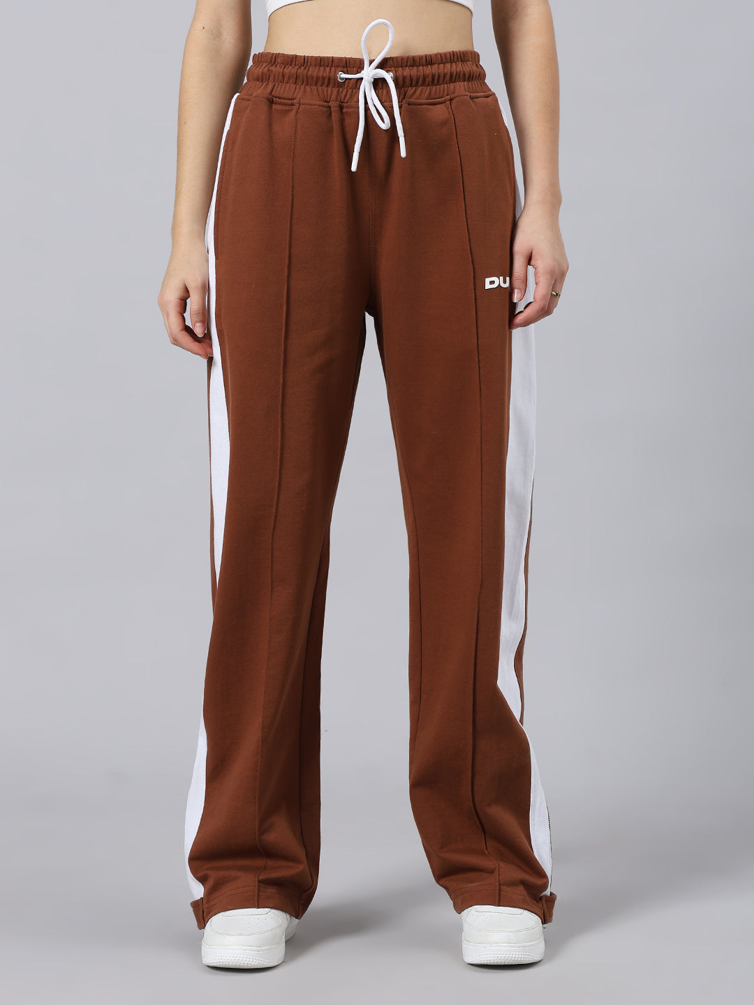 WOMEN'S WONDER SLIT ZIPPER JOGGERS (BROWN)