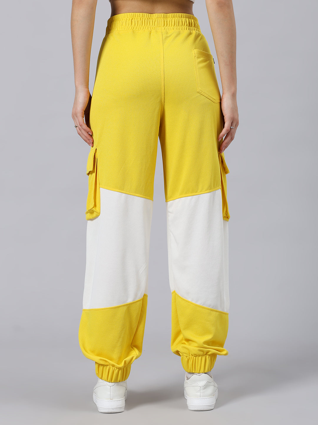 WOMEN'S RADIANT RELAXED FIT JOGGERS (YELLOW WHITE)