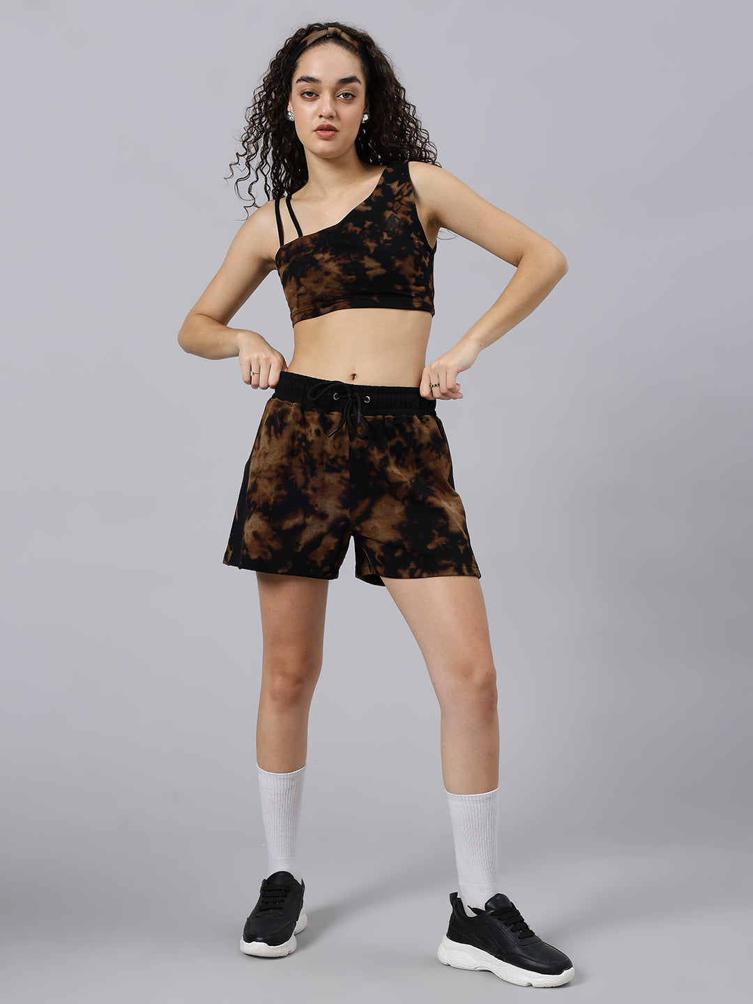WOMEN'S MORUS TIE-DYE CO-ORD SET (BLACK)