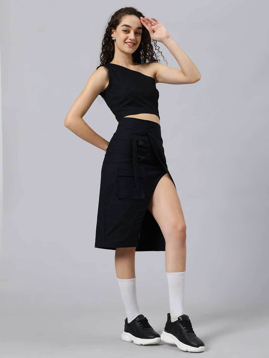 WOMEN'S COOKSEY FIT & FINE CO-ORD SET (BLACK)