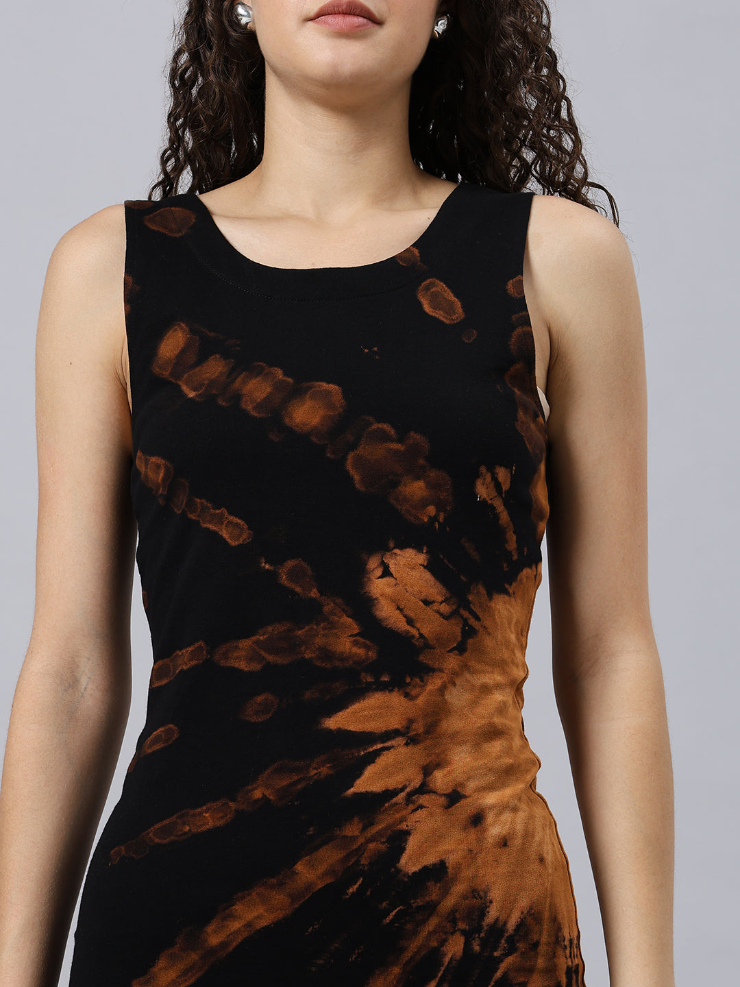 WOMEN'S ELENA TIE-DYE DRESS (BLACK)