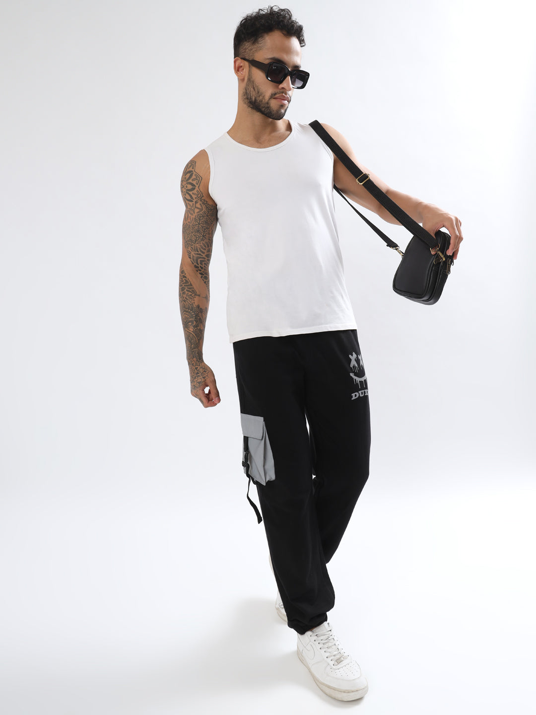 Duds Smiley Reflector Cargo Jogger (Black) - Wearduds