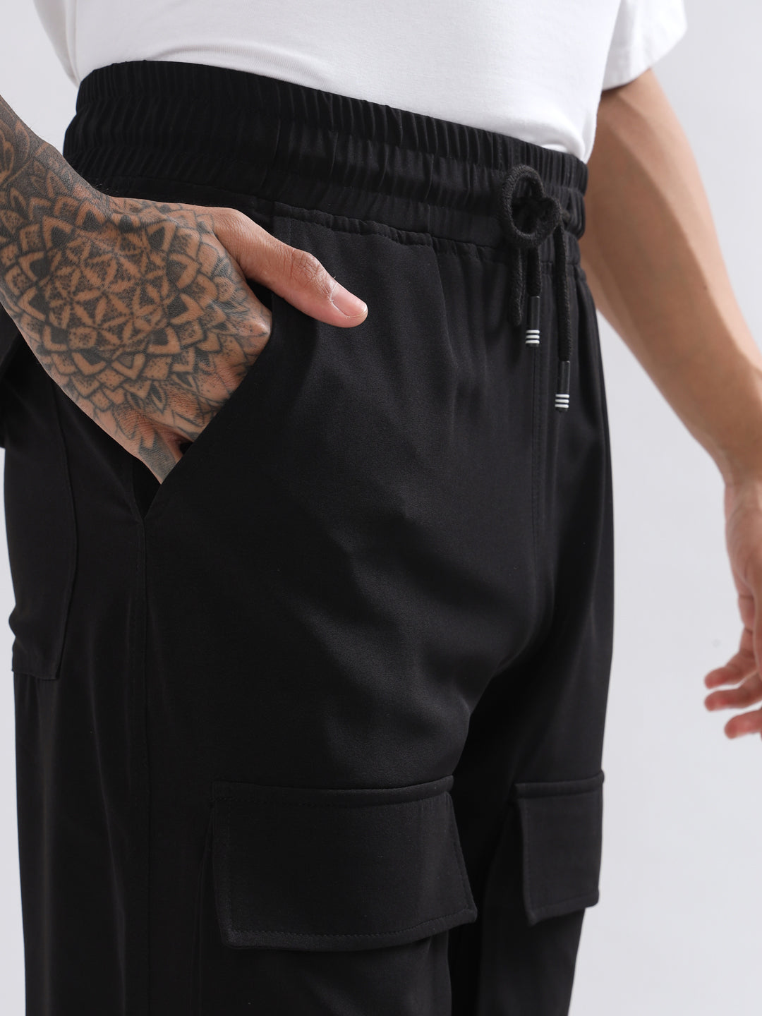 8 Pocket Cargo Jogger (Black) - Wearduds