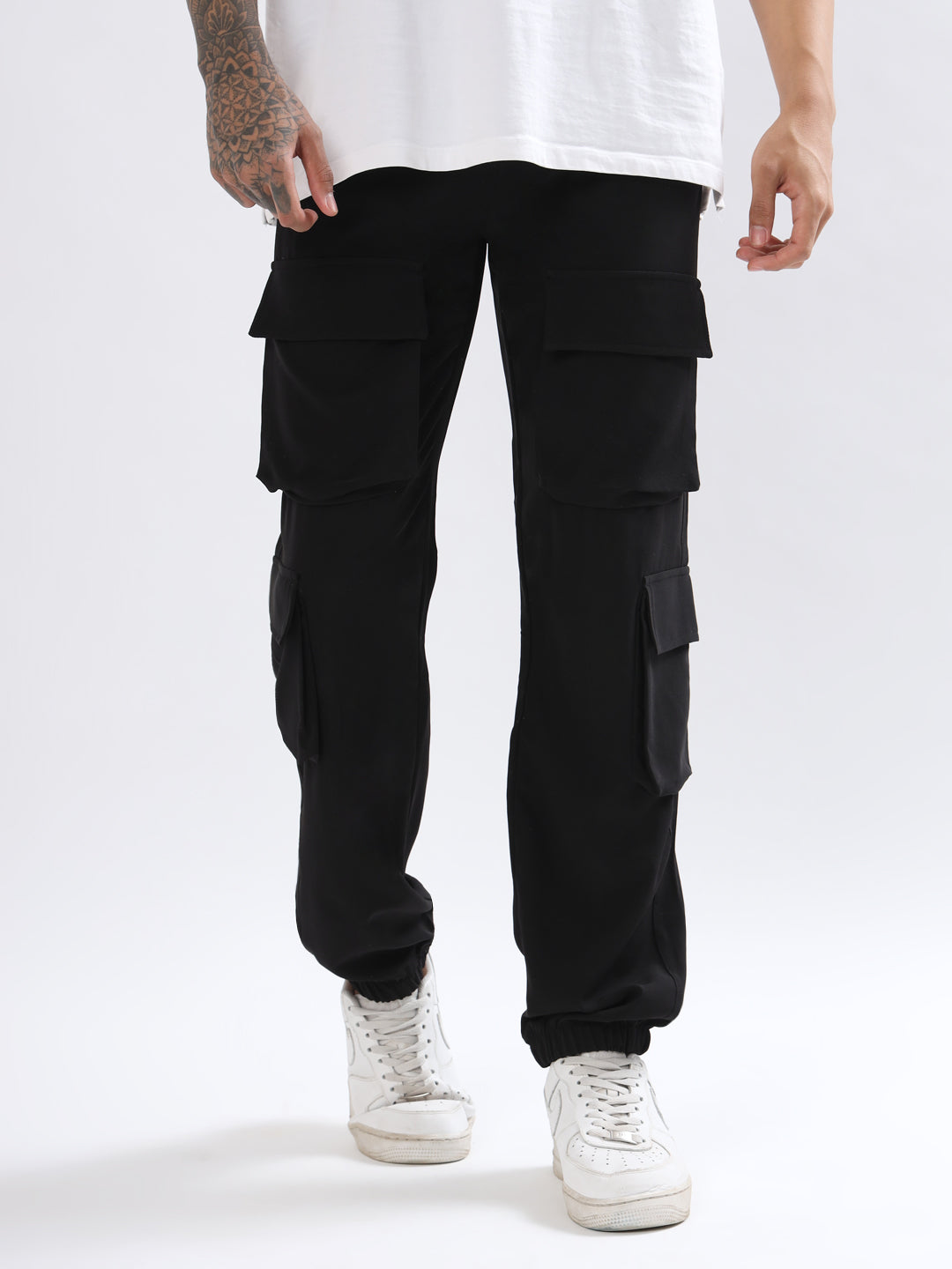 8 Pocket Cargo Jogger (Black) - Wearduds