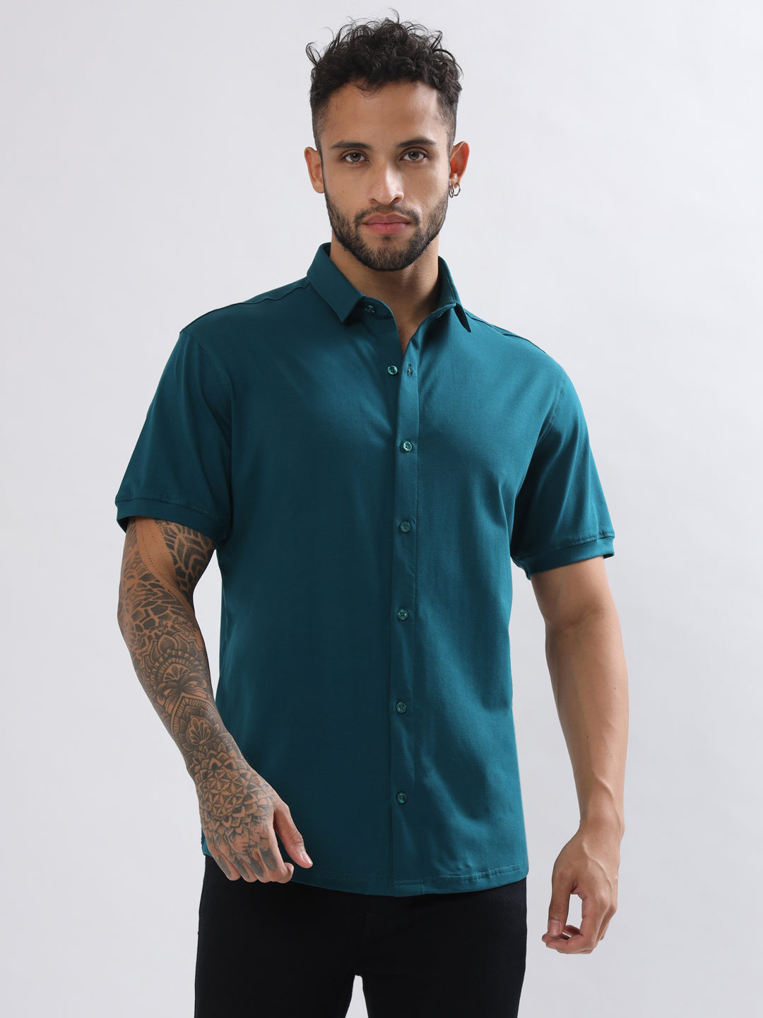 Noir Teal Blue Shirt - Wearduds