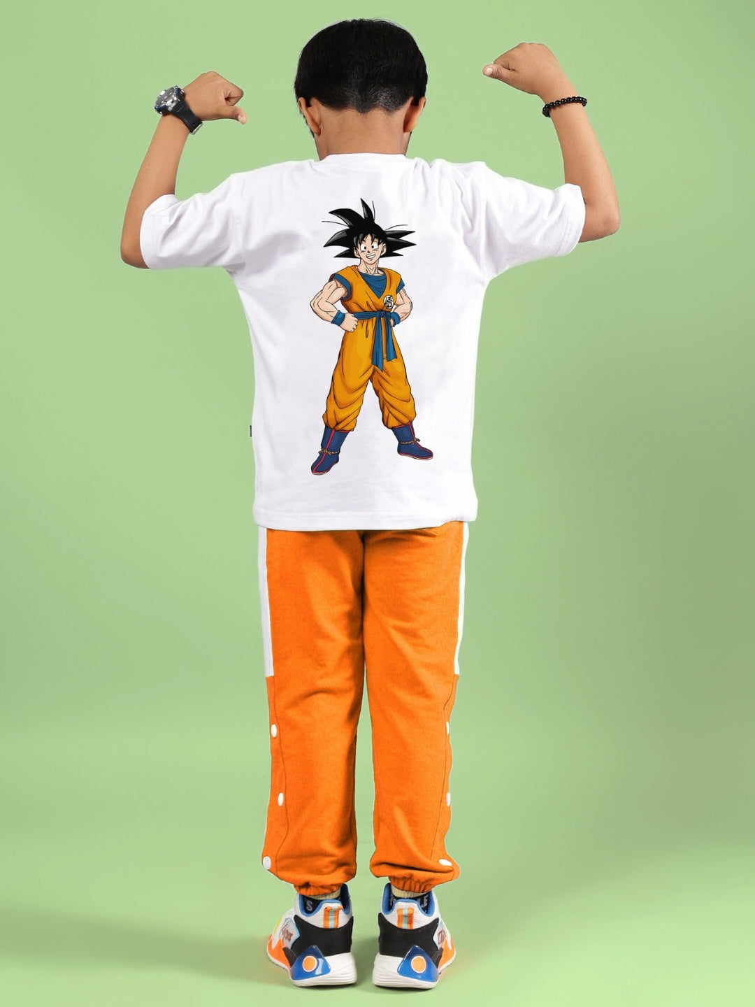 CROSSOVER CO-ORD FOR BOYS & GIRLS (WHITE-ORANGE)