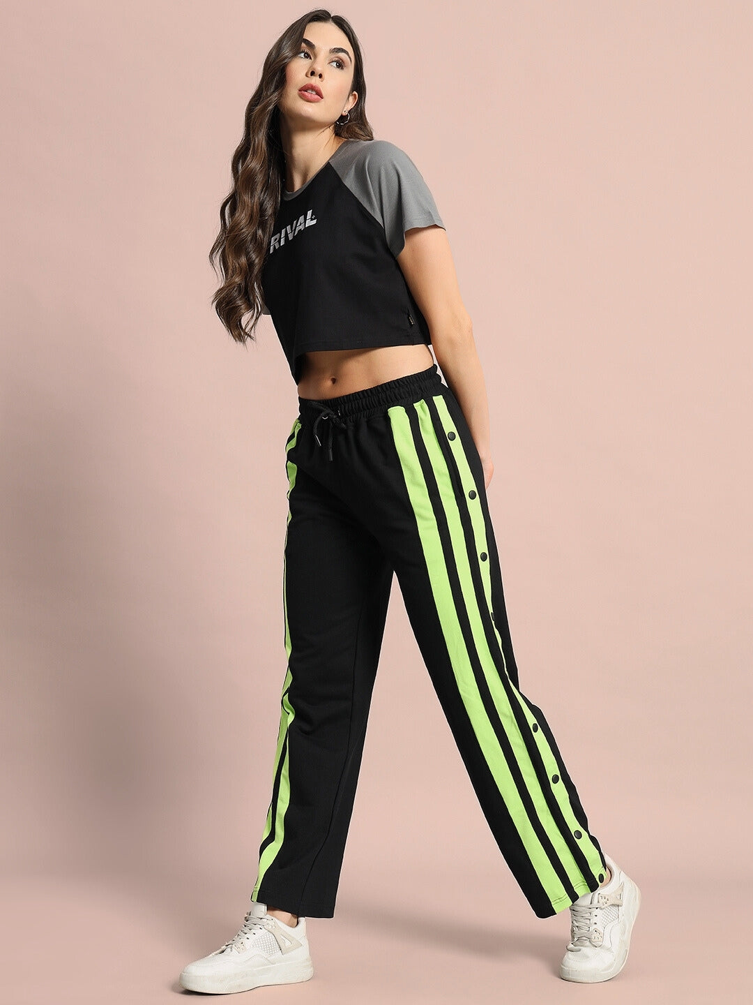 WOMEN'S DANCER JOGGERS (BLACK-NEON GREEN)