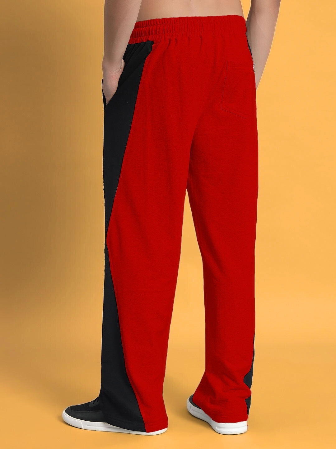 REVIVE SIDE CONTRAST JOGGERS (RED-BLACK)