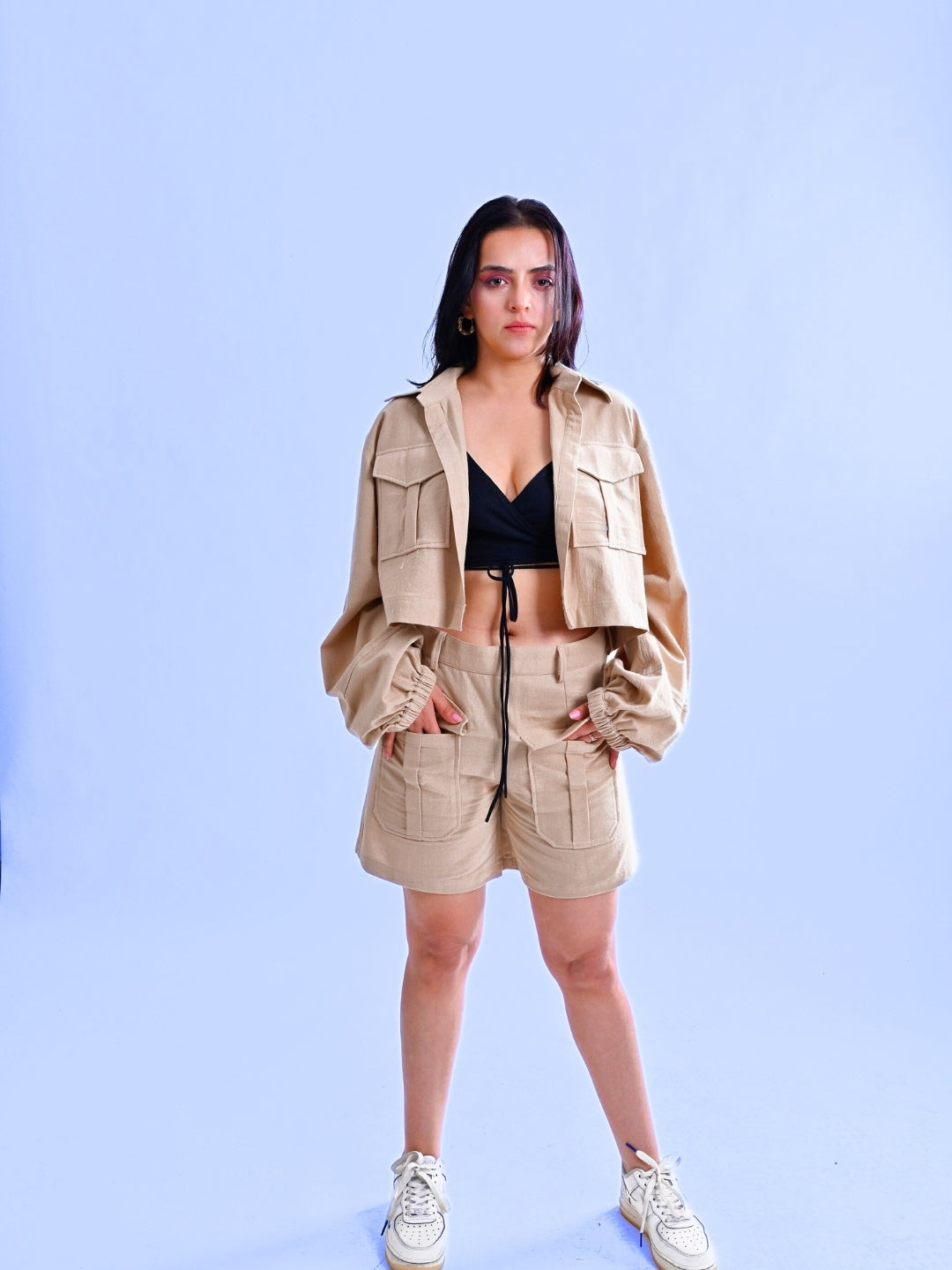 Women's Balloon Sleeve Co-Ord Set