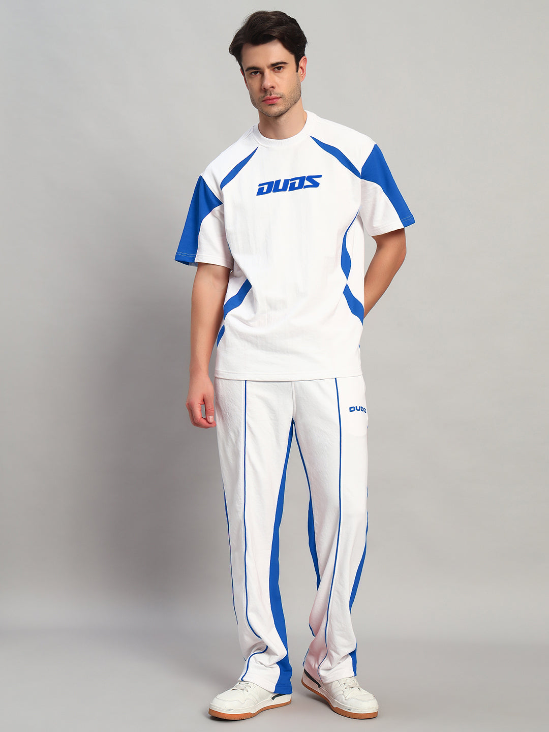 LAGOON RELAXED FIT JOGGERS (WHITE BLUE)