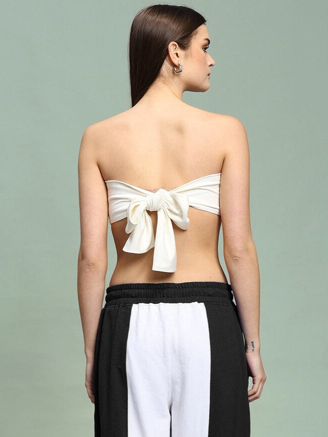 WOMEN'S AZORA BANDEAU TOP (BLACK)