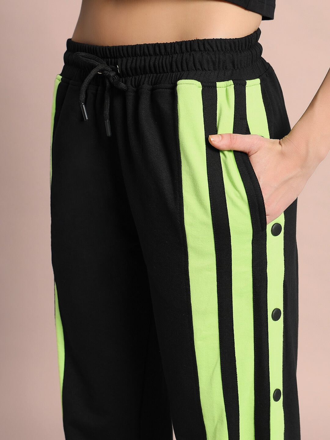 WOMEN'S DANCER JOGGERS (BLACK-NEON GREEN)