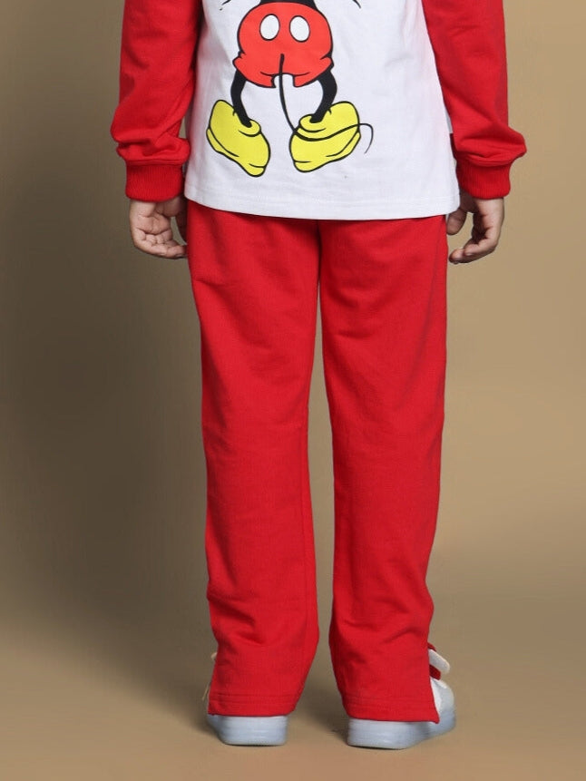 MORTIMER OVERSIZED CO-ORD SET FOR BOYS & GIRLS (WHITE-RED)