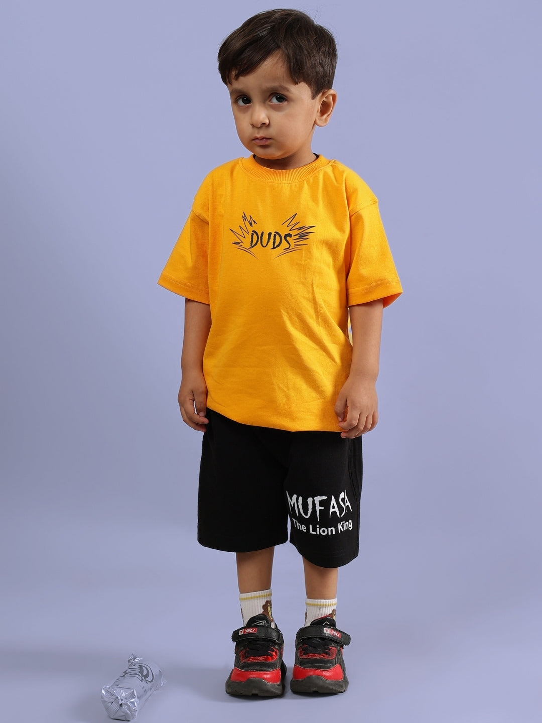 MUFASA CO-ORD FOR BOYS & GIRLS (MUSTARD-BLACK)
