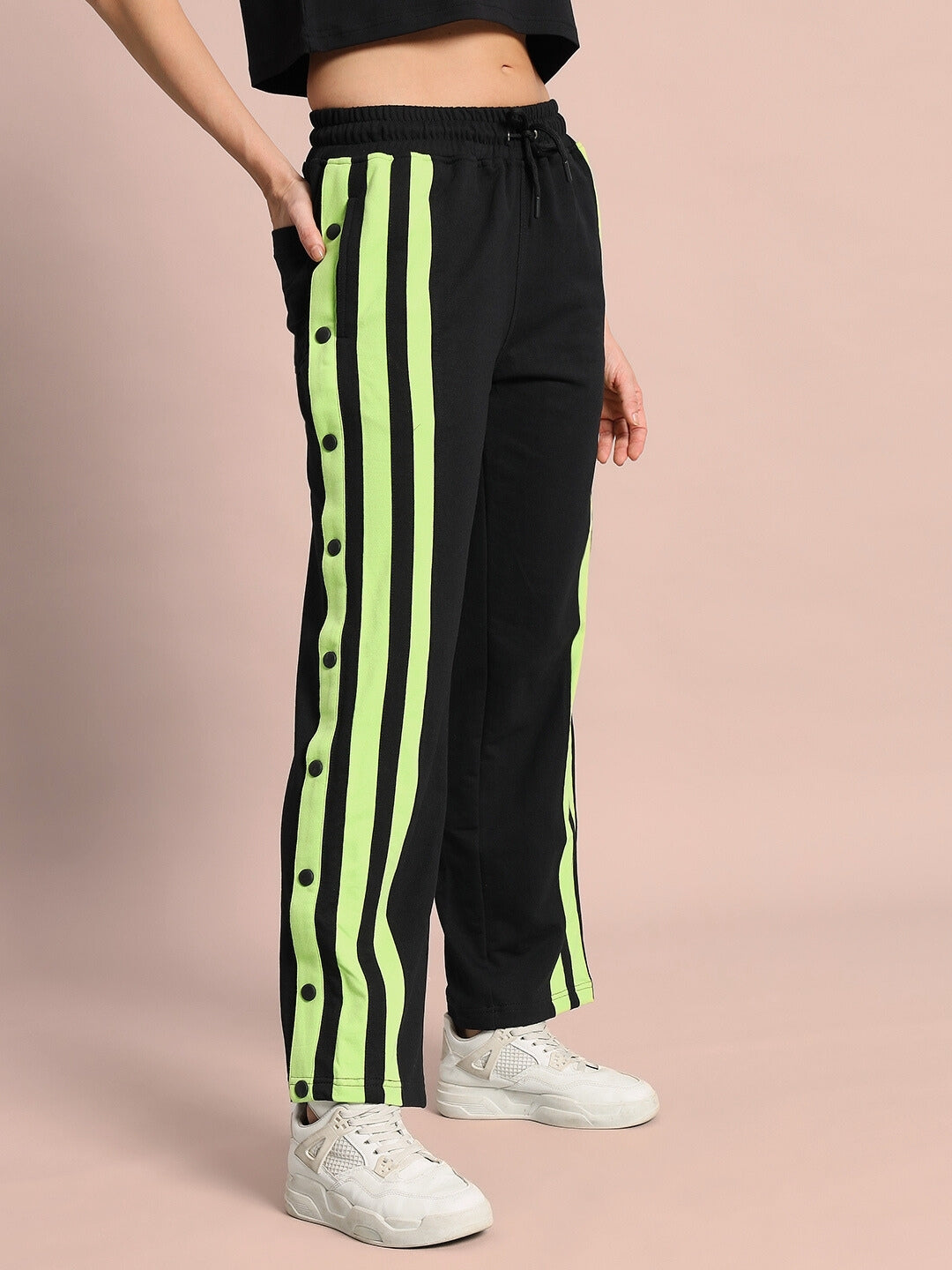 WOMEN'S DANCER JOGGERS (BLACK-NEON GREEN)