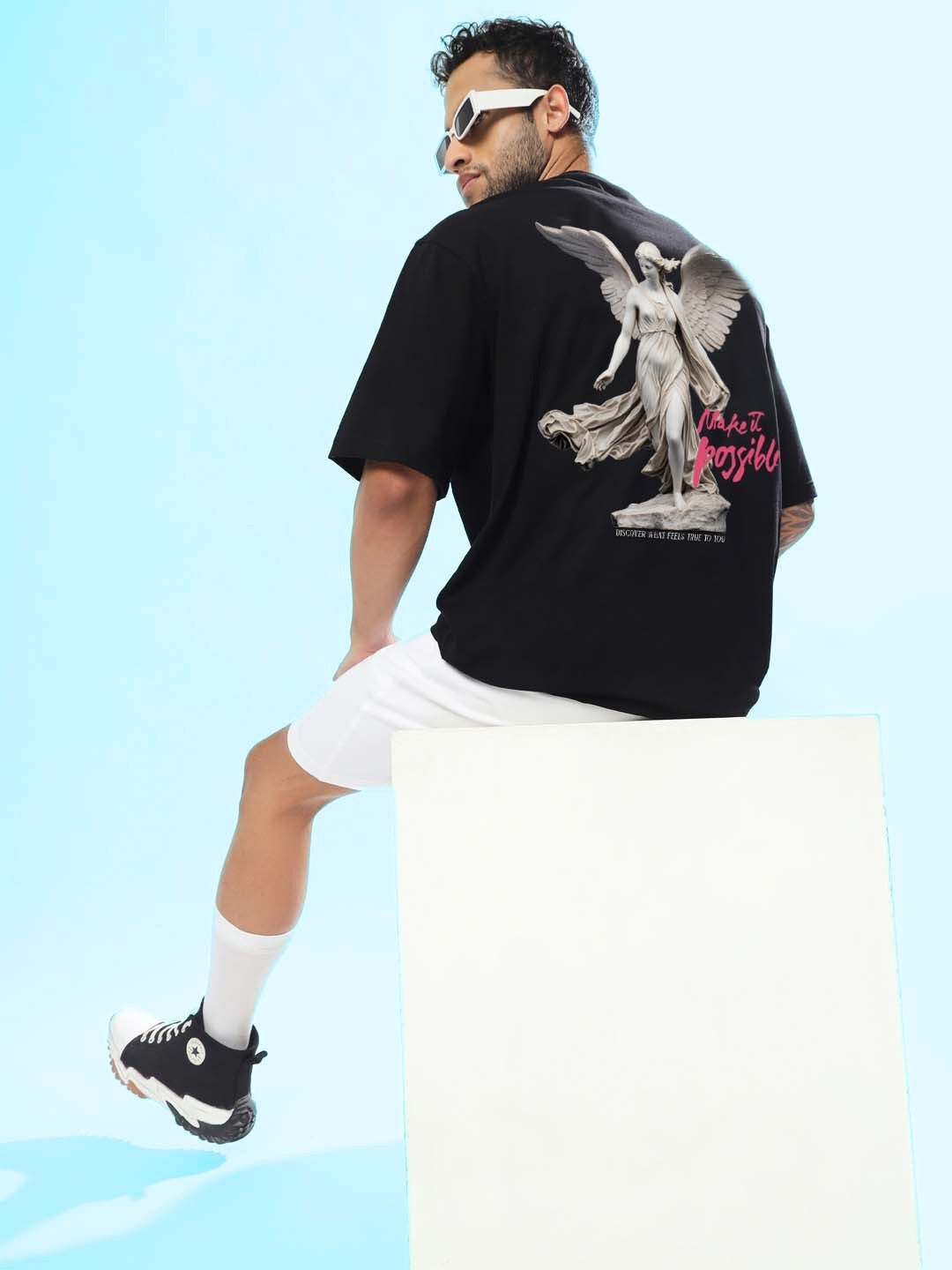 Make It Possible Over-Sized T-Shirt (Black)