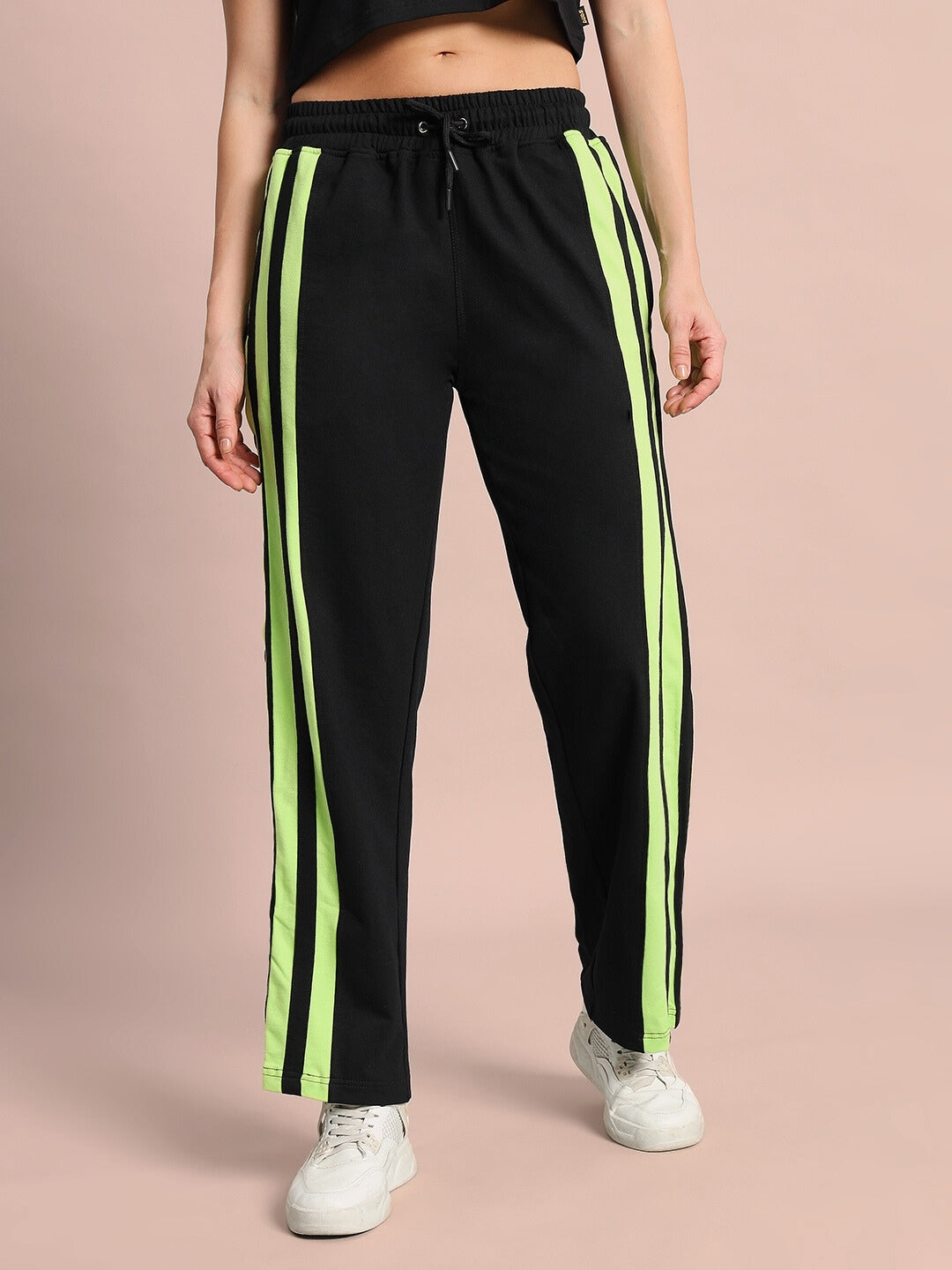 WOMEN'S DANCER JOGGERS (BLACK-NEON GREEN)