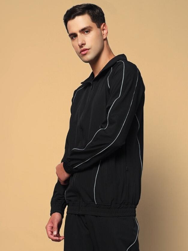 Loco Reflector Parachute Sports Jacket (Black)