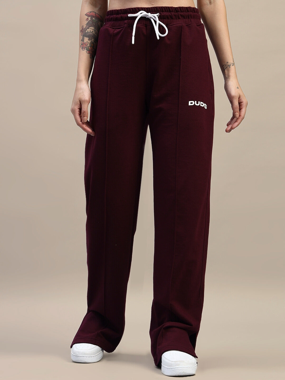 WOMEN'S ZION SIDE SLIT JOGGERS (MAROON)