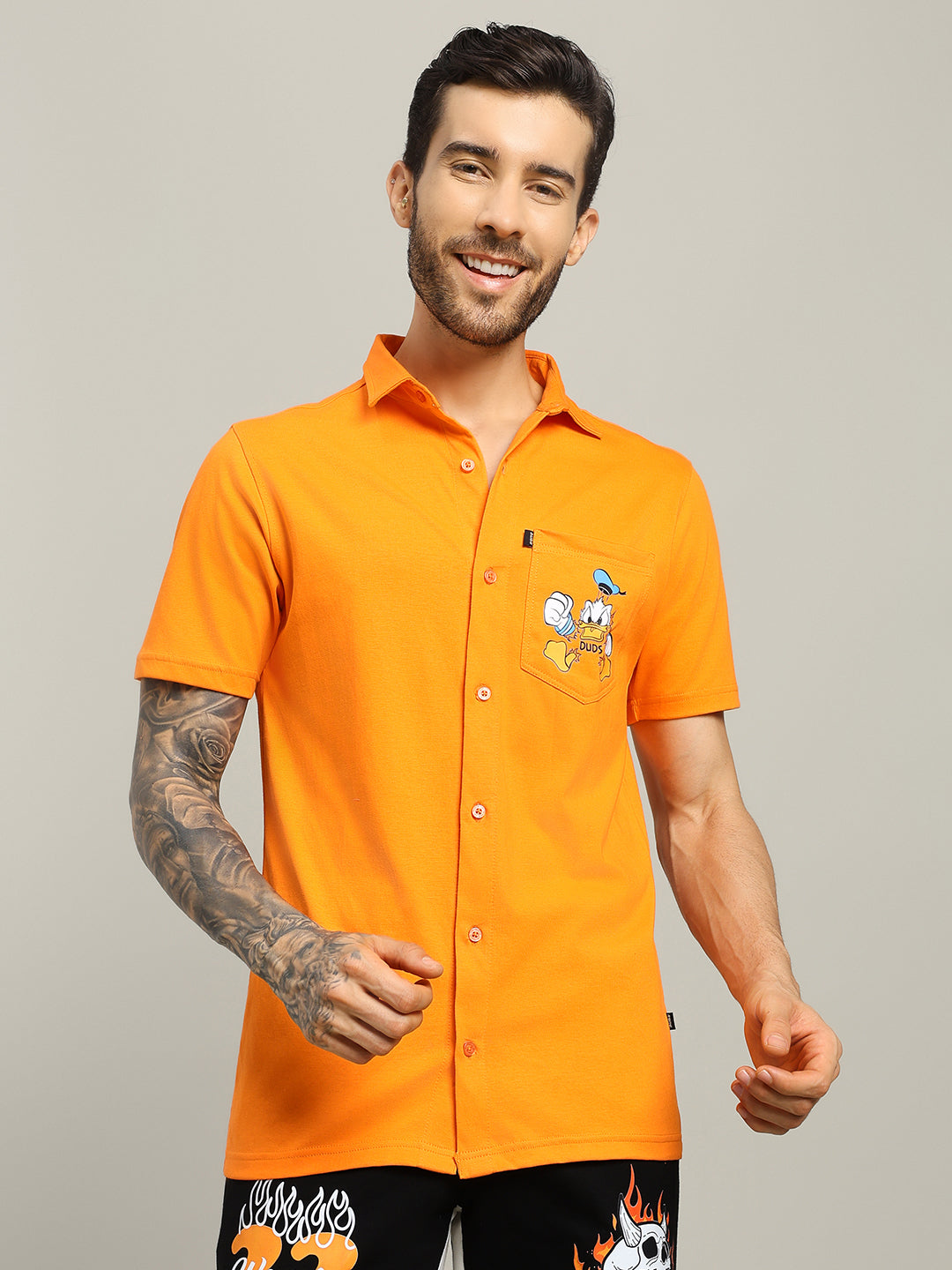 DELLA REGULAR FIT SHIRT (ORANGE)