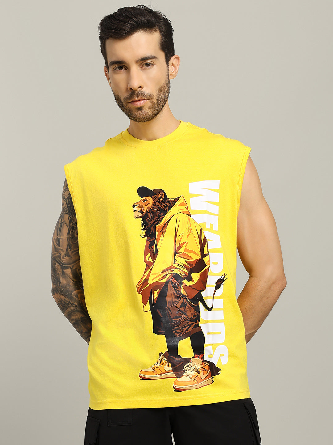 STREET LION GYM T-SHIRT (YELLOW)