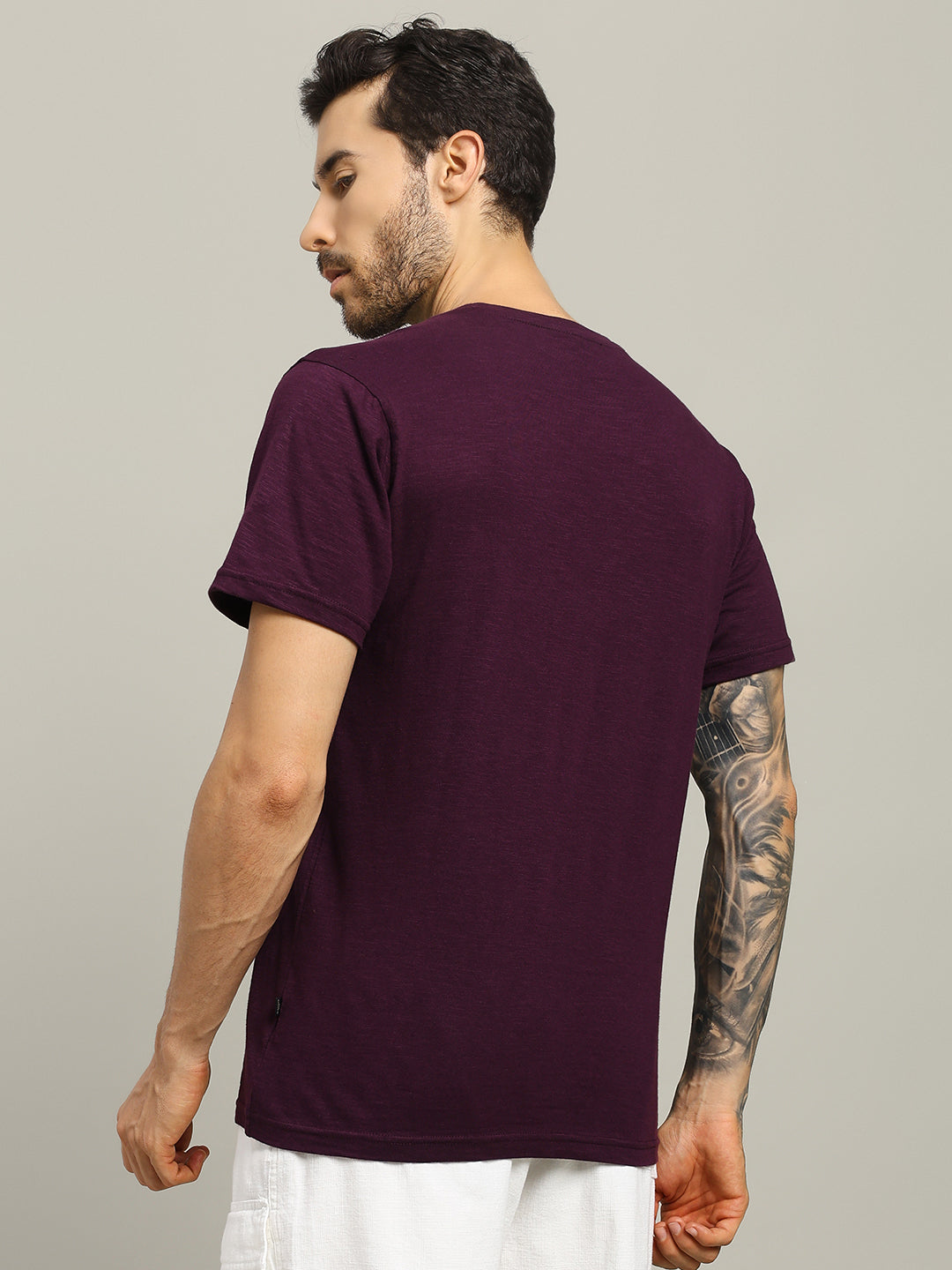 JOY REGULAR FIT T-SHIRT (PURPLE)