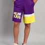 ZENITH REGULAR FIT SHORTS (PURPLE YELLOW)