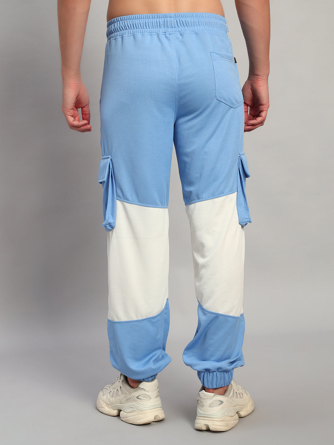 RADIANT RELAXED FIT JOGGERS (WHITE-SKY BLUE)