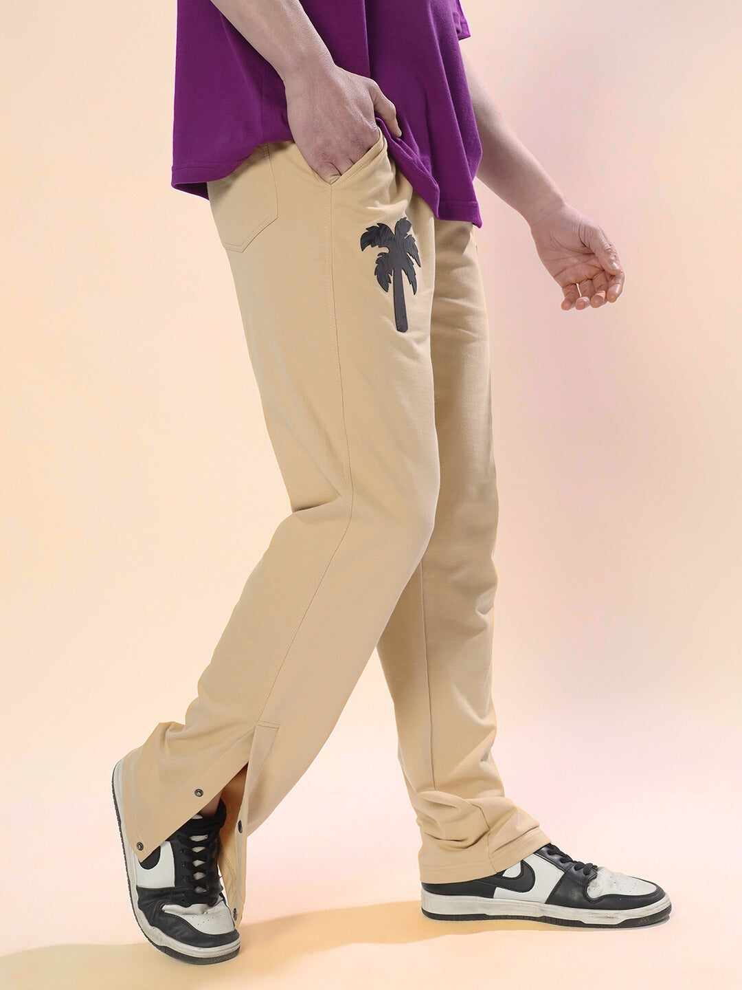 PHOENIX  DIGITAL PRINTED JOGGERS (BEIGE)