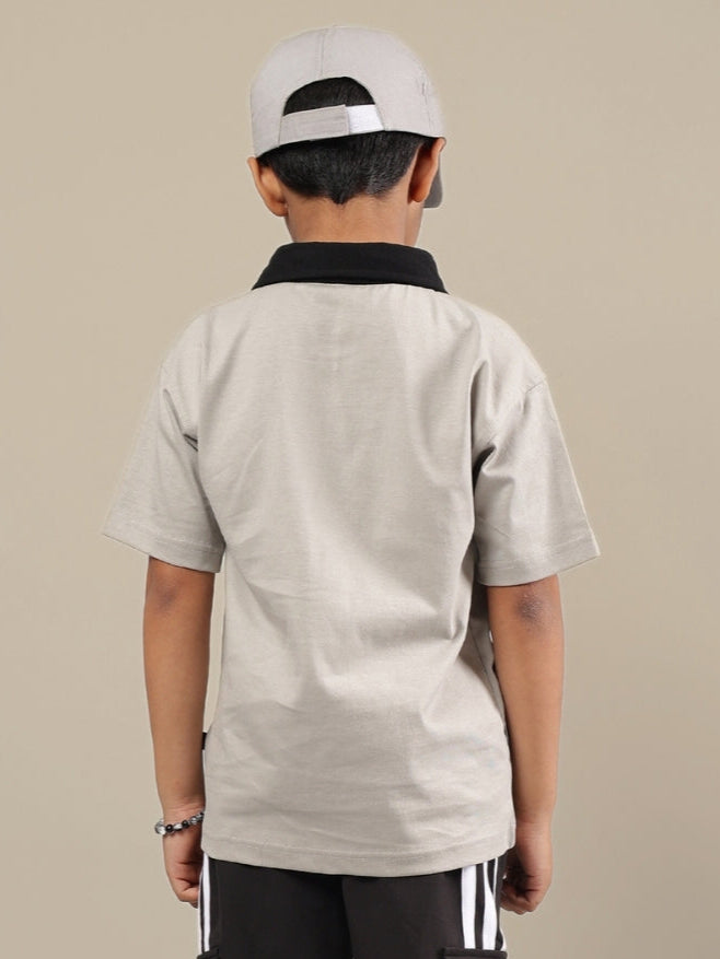 ADORABLY SHIRT FOR BOYS & GIRLS (GREY-BLACK)
