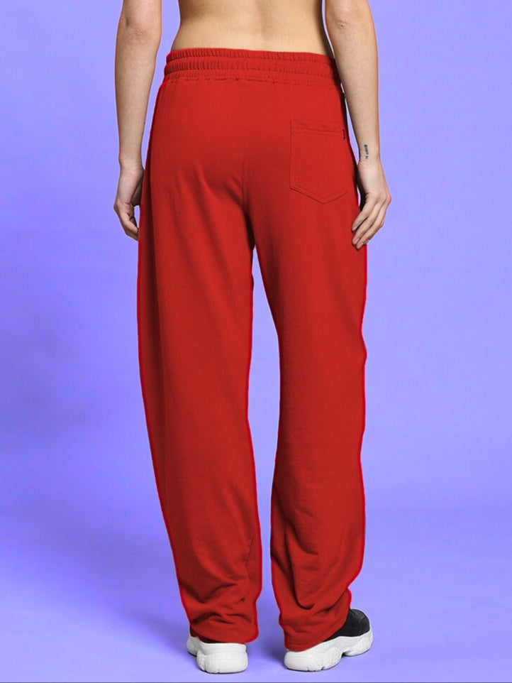 WOMEN'S VANILLA RELAXED-FIT JOGGERS (RED)