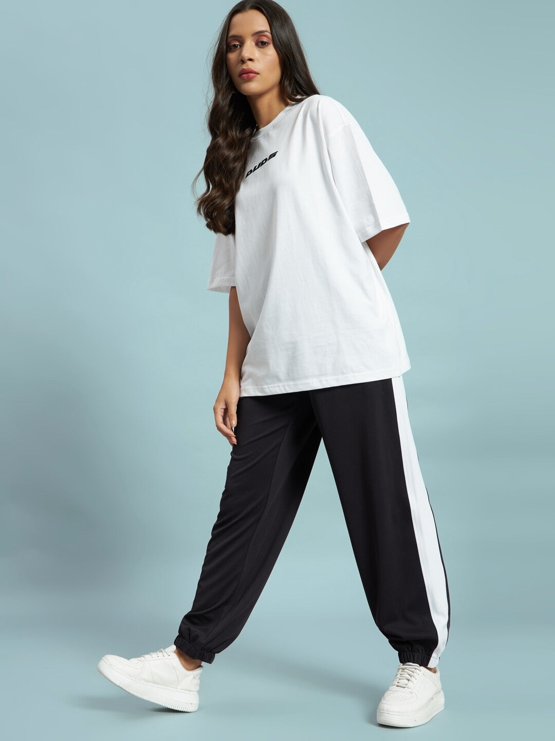 WOMEN'S EUPHORIA JOGGERS (BLACK-WHITE)