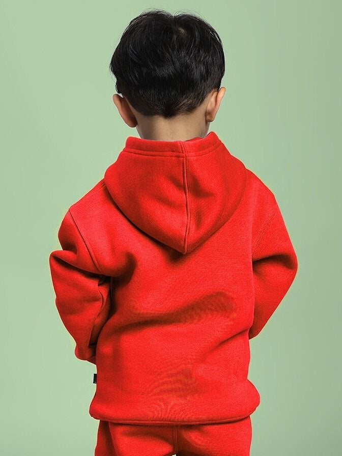MAKE IT HAPPEN FLEECE HOODIE FOR BOYS AND GIRLS RED