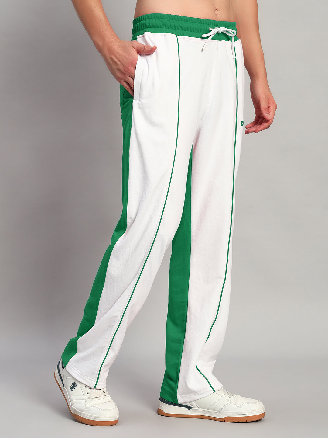 LAGOON RELAXED FIT JOGGERS (WHITE GREEN)