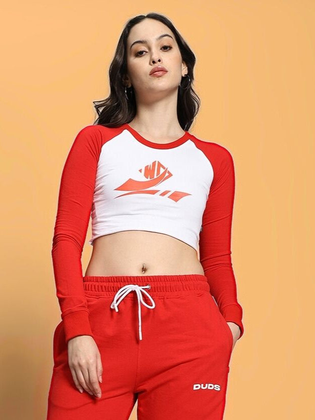 WOMEN'S EZEL SOLID REGULAR SLEEVES TOP (RED)