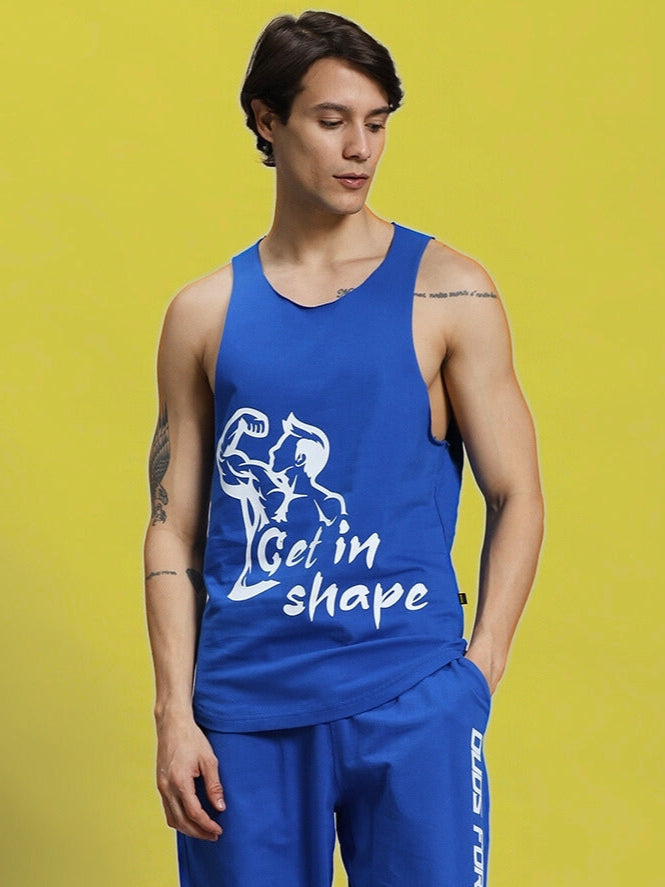 GET IN SHAPE GYM T-SHIRT (ROYAL BLUE)