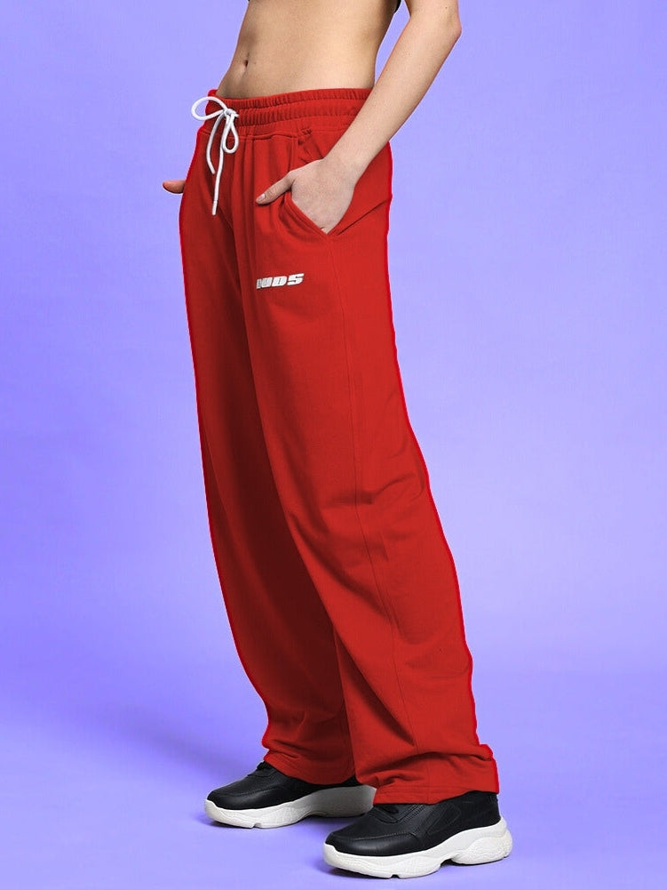 WOMEN'S VANILLA RELAXED-FIT JOGGERS (RED)