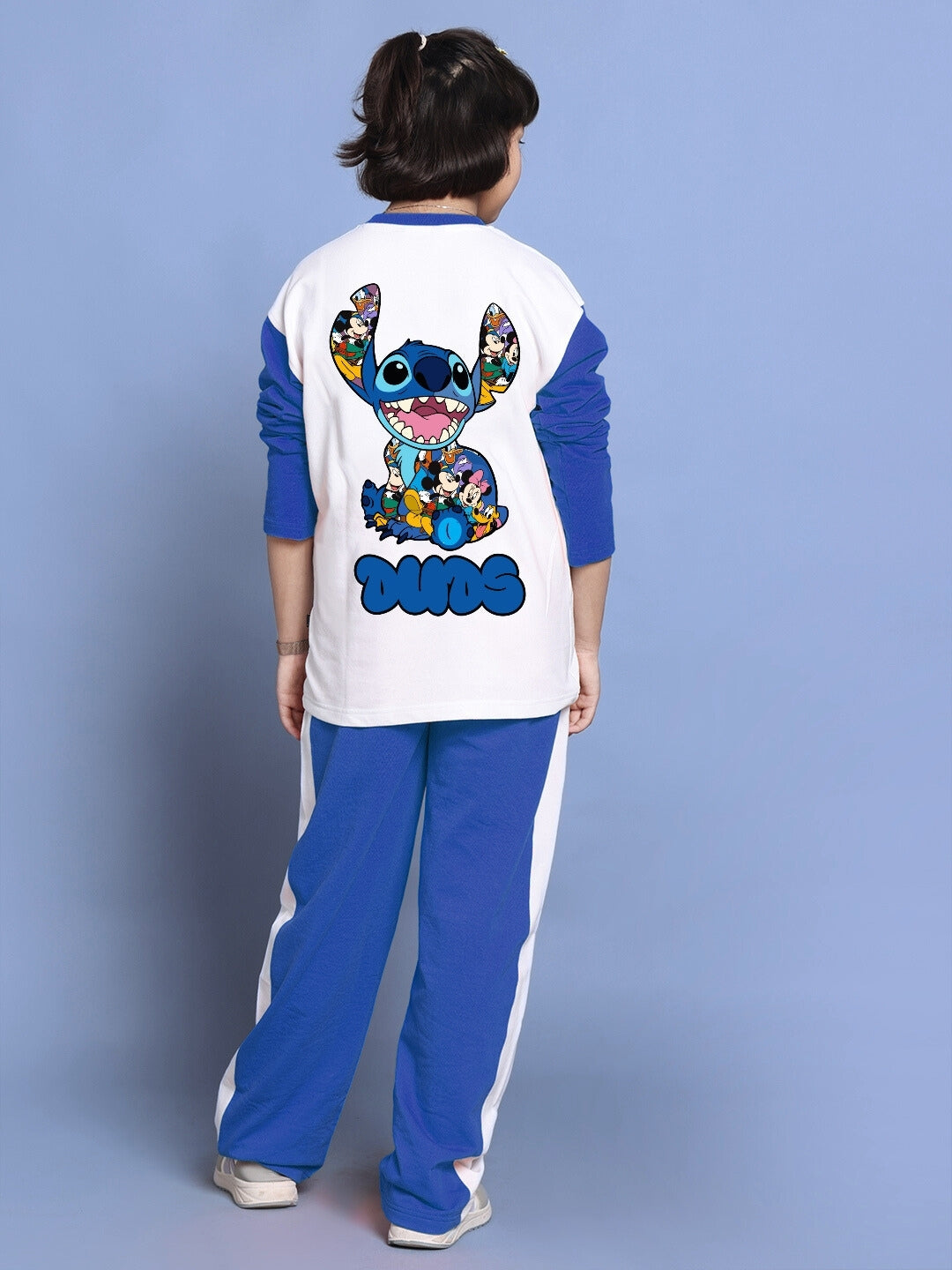 Sore Oversized Co-Ord Set For Boys & Girls (White-Blue)