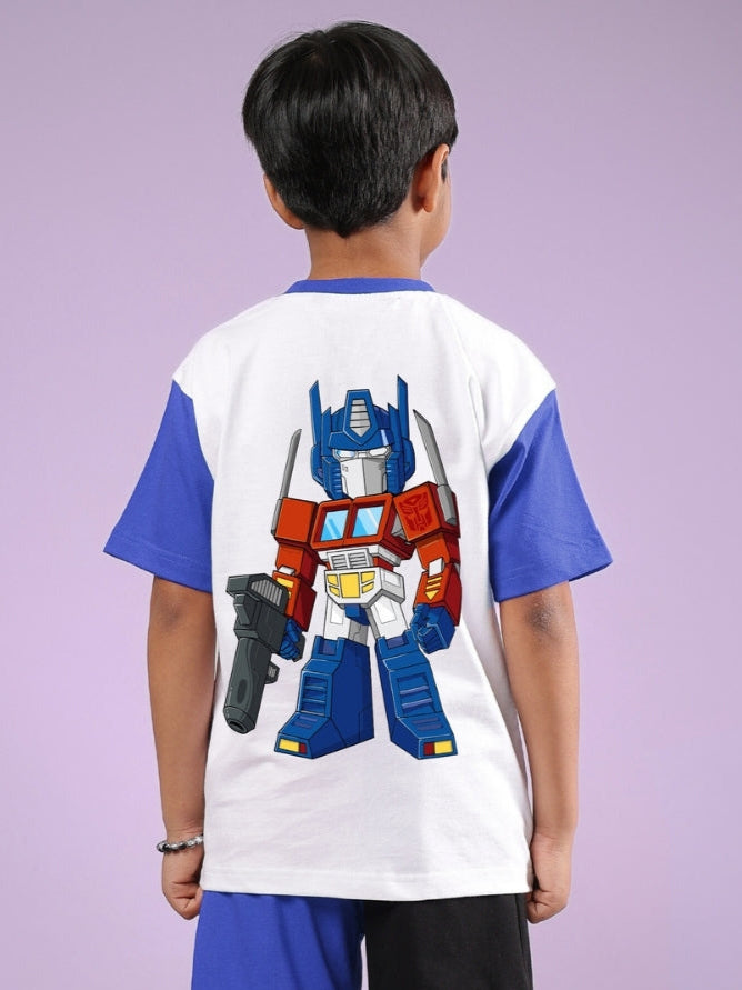OPTIMUS PRIME T-SHIRT FOR BOYS & GIRLS (WHITE BLUE)