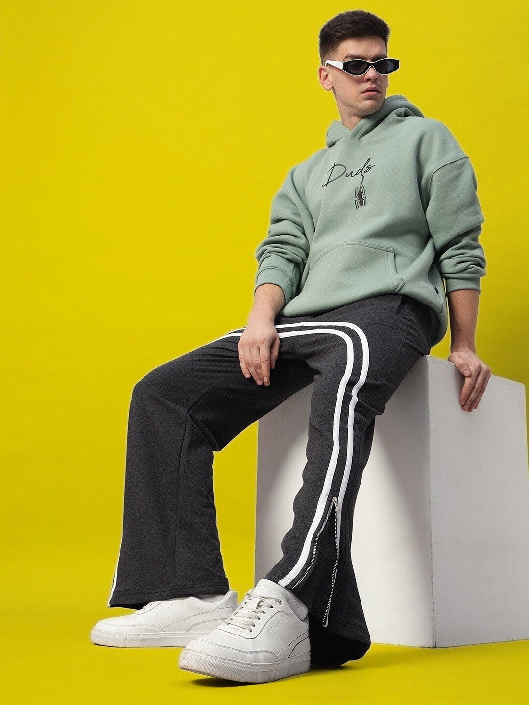 BRONCO SLIT ZIPPER JOGGERS (DARK GREY)