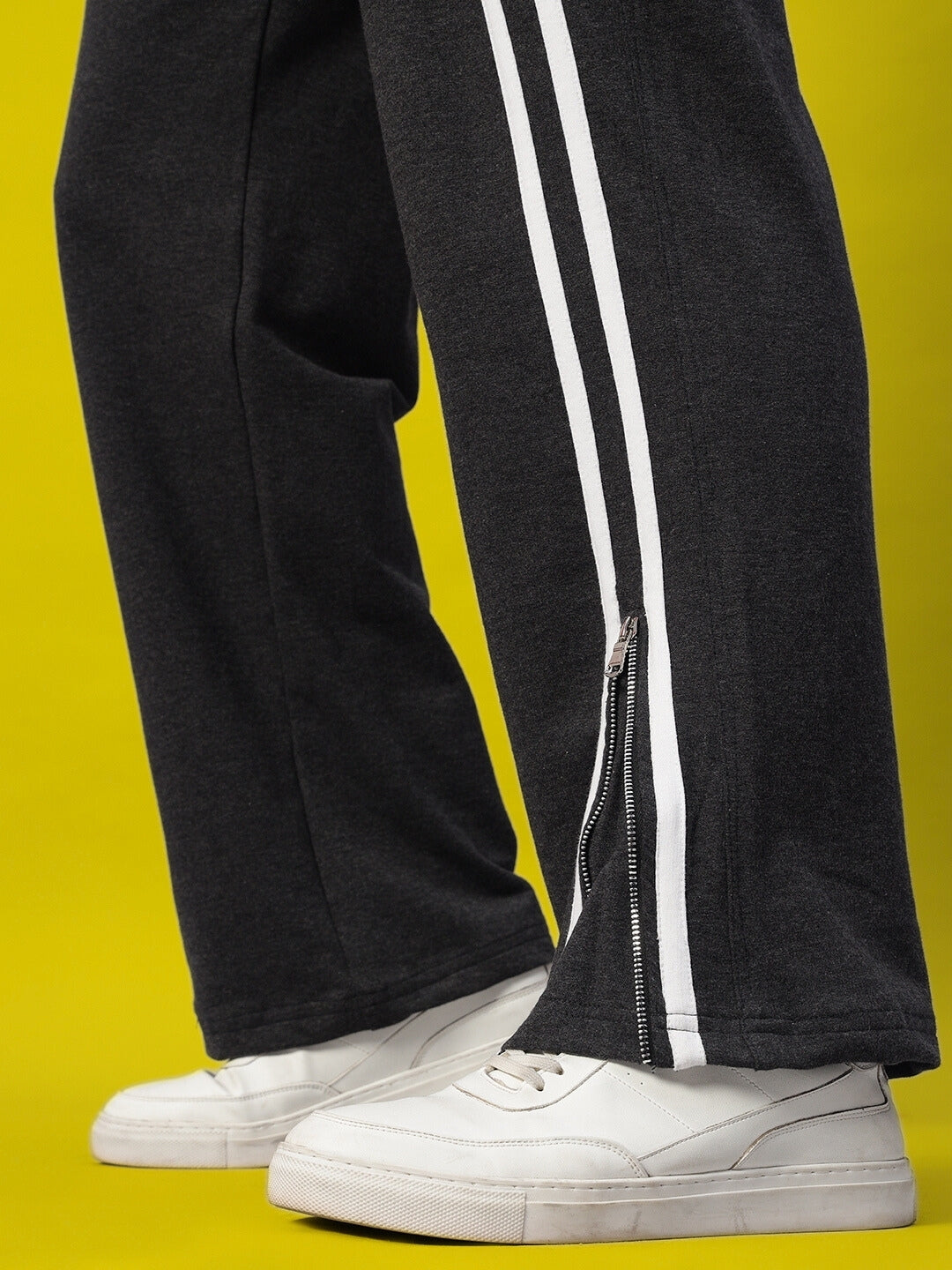 BRONCO SLIT ZIPPER JOGGERS (DARK GREY)